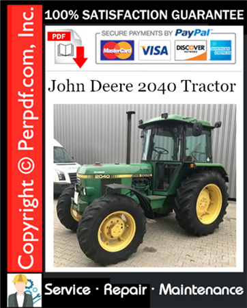 John Deere 2040 Tractor Service Repair Manual