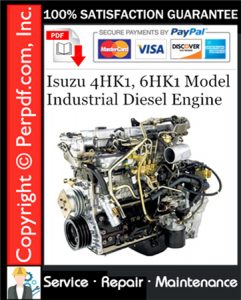 Isuzu 4HK1, 6HK1 Model Industrial Diesel Engine Service Repair Manual