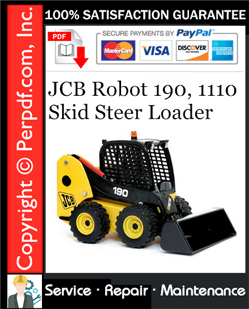 JCB Robot 190, 1110 Skid Steer Loader Service Repair Manual